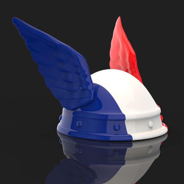 Casque Gaulois - Illustration 3D