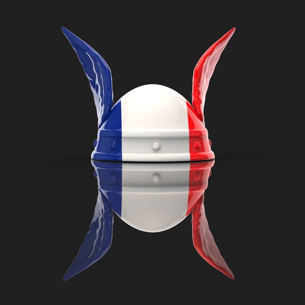 Photo casque gaulois - illustration 3d