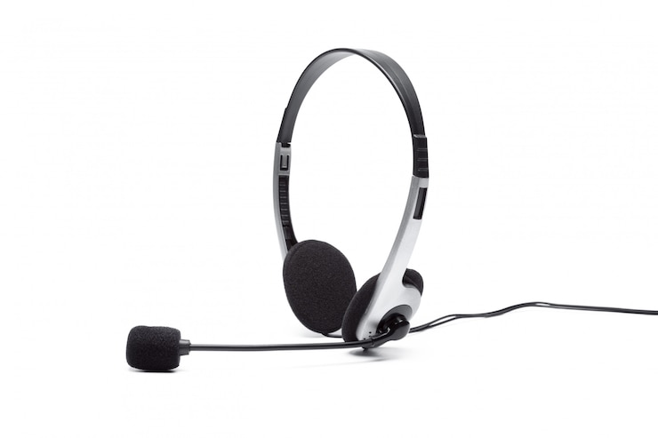 Photo casque avec microphone isolé