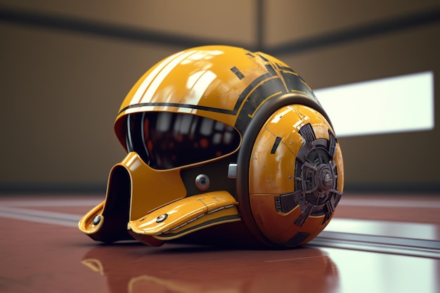 Un casque avec le mot star wars dessus