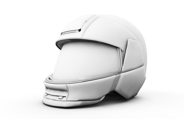 Casque de moto de rendu 3D haute résolution.