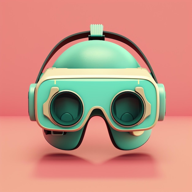 Photo casque de réalité virtuelle de dessin animé 3d