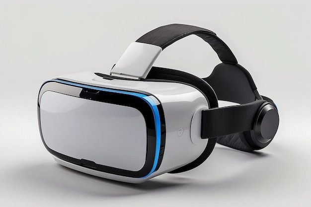 Un casque de réalité virtuelle isolé sur fond blanc