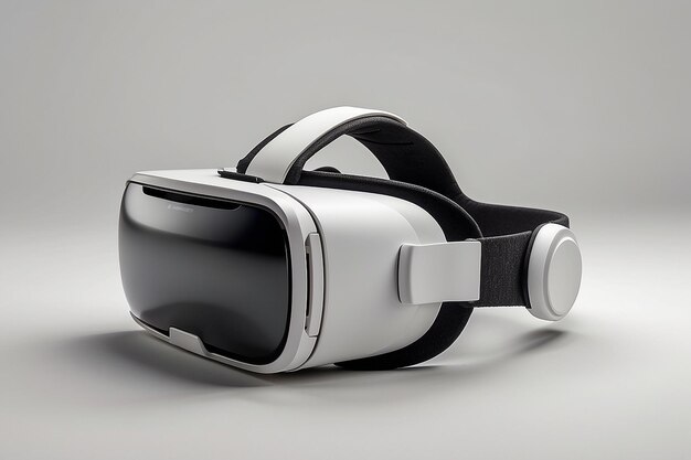 Un casque de réalité virtuelle isolé sur fond blanc