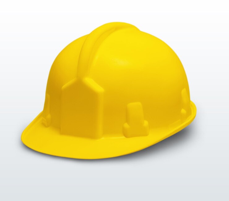 Photo casque de sécurité isolé sur blanc. outil de chantier