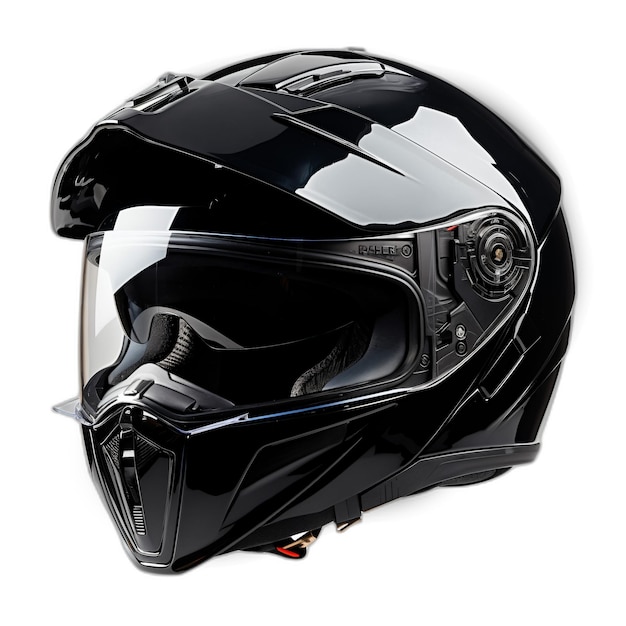 Casque de sport de moto avec visor isolé ai image générée