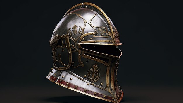 Le casque et la visière du chevalier