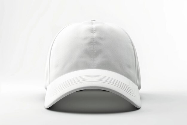 Casquette de baseball blanche sur fond blanc