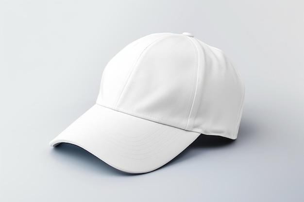 casquette de baseball blanche isolée sur gris