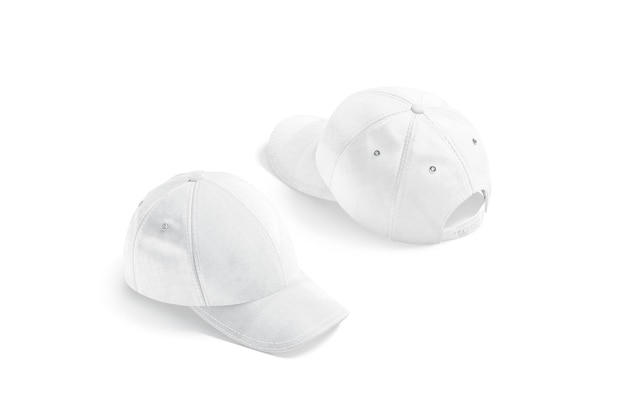 Casquette de baseball blanche modèle de couvre-chef denim accessoire sportif pour équipe ou modèle de coiffure décontractée