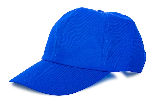 Photo casquette de baseball bleu isolé sur fond blanc