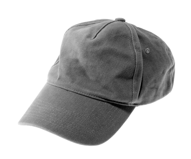 Casquette de baseball gris isolé sur fond blanc