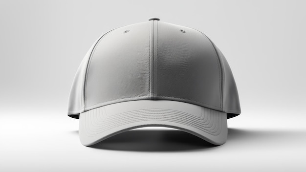 casquette de baseball grise isolée sur fond blanc