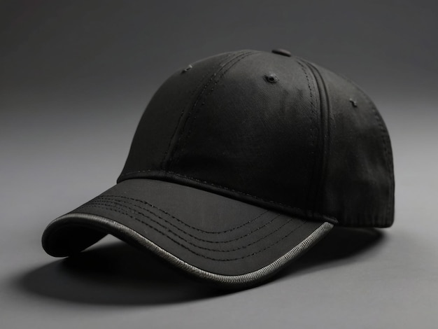 Photo casquette de baseball noire dans quatre angles différents vue mock up