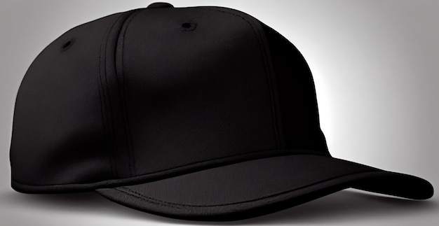 Photo casquette de baseball noire sur fond isolé image générée par ia