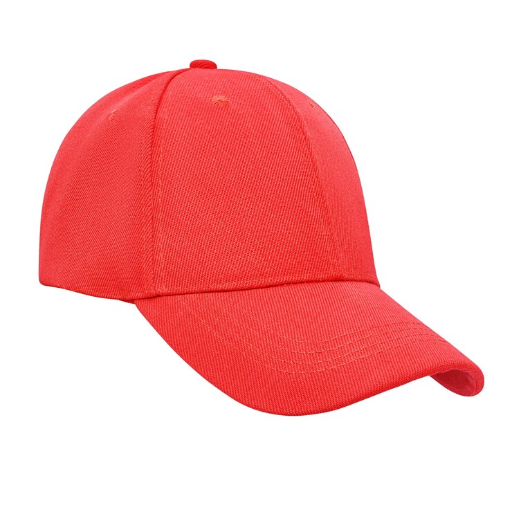 Photo casquette de baseball rouge isolé sur fond blanc avec un tracé de détourage