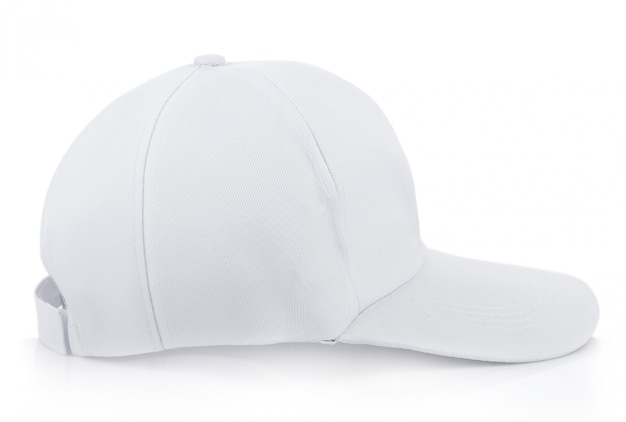 Photo casquette blanche isolée sur blanc