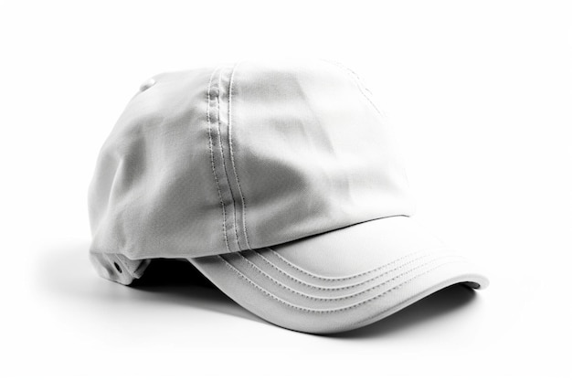 Une casquette blanche avec un logo blanc dessus