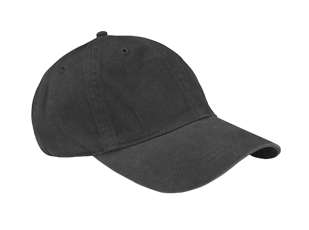 Casquette noire isolée
