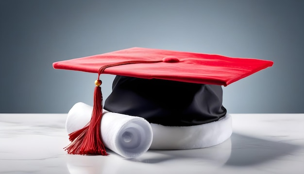 Une casquette de remise des diplômes redessinée dans un chapeau de Père Noël