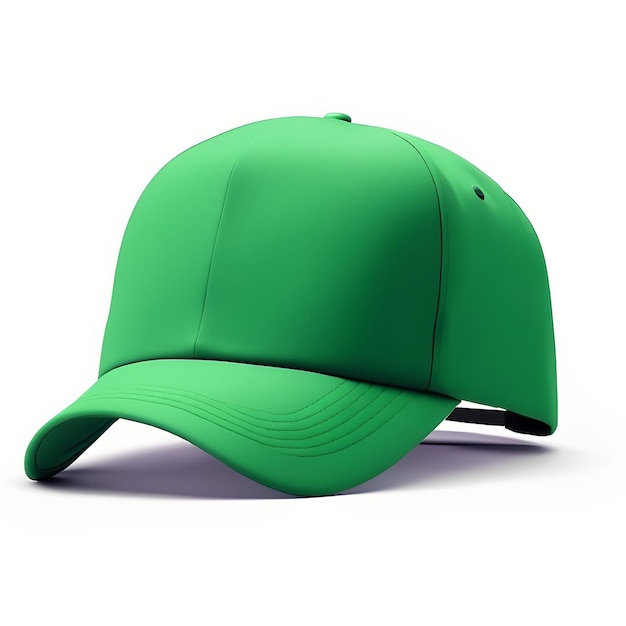 Une Casquette Verte Avec Un Fond Blanc Et Un Fond Blanc.