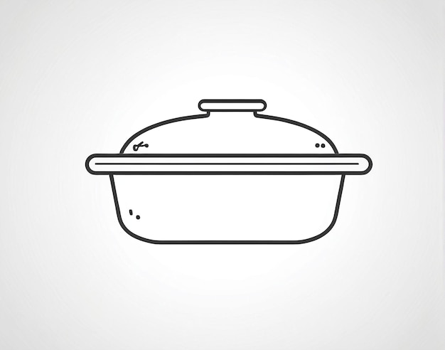Photo une casserole avec une icône de couvercle
