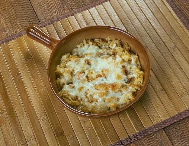 Casserole maison de riz sauvage à la dinde