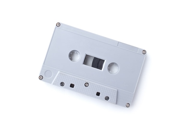 Cassette vintage isolé sur fond blanc