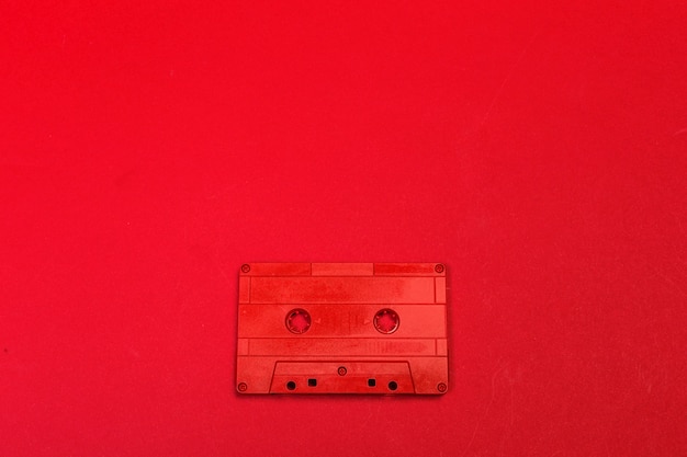 Cassettes Rétro Sur Fond De Couleur