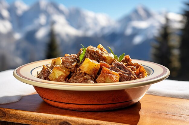 Cassoeula plat traditionnel de Lombardie avec un ragoût fait de viande de porc et de chou souvent servi avec de la polenta plat de confort italien de saison