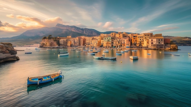 Photo castellammare del golfo est une belle ville côtière de sicile, en italie.