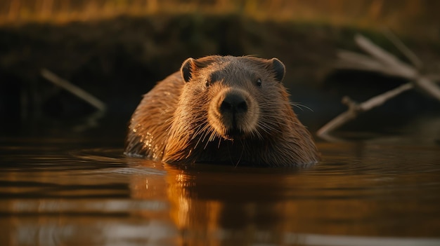 Le castor de l'heure d'or de National Geographic à Agfa Vista pris à partir de F