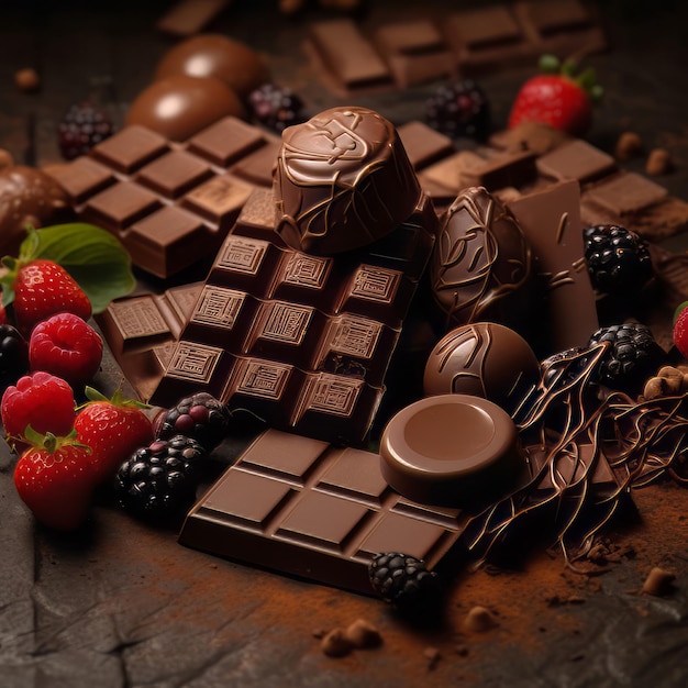 Un catalogue époustouflant de délicieuses photos de chocolat à utiliser comme arrière-plan
