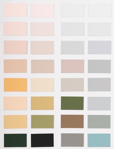 Catalogue de palettes d'échantillons de couleurs
