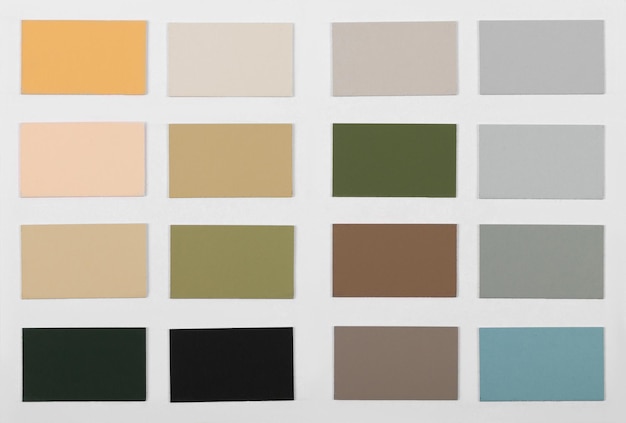 Catalogue de palettes d'échantillons de couleurs