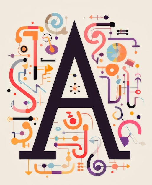 Photo catalogue visuel des lettres de l'alphabet avec divers thèmes et polices
