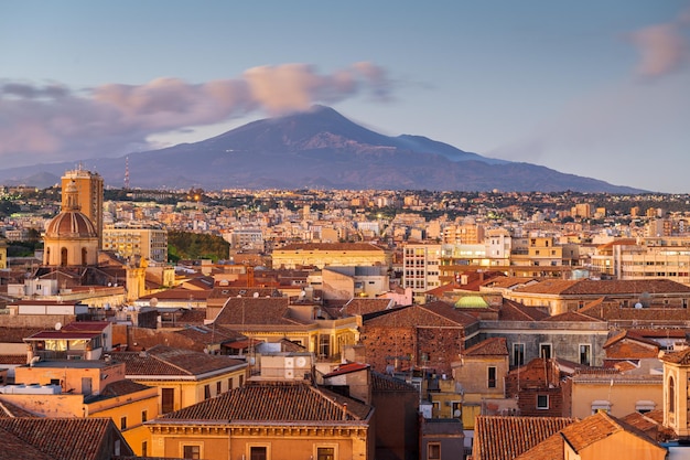 Photo catania sicile italie avec l'etna