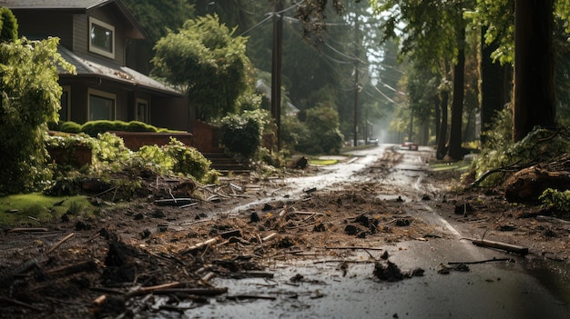 Une catastrophe naturelle endommage la maison