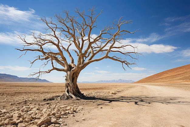 catastrophe de sécheresse avec des arbres morts