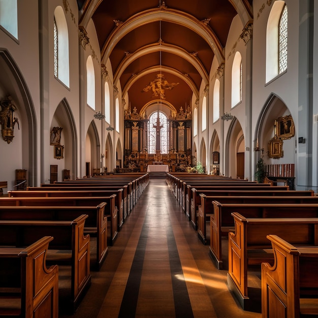 Cathédrale de grande église vide