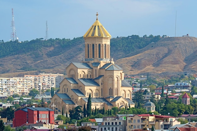 La cathédrale Holy Trinity de Tbilissi ou Sameba l'un des sites remarquables de Tbilissi en Géorgie