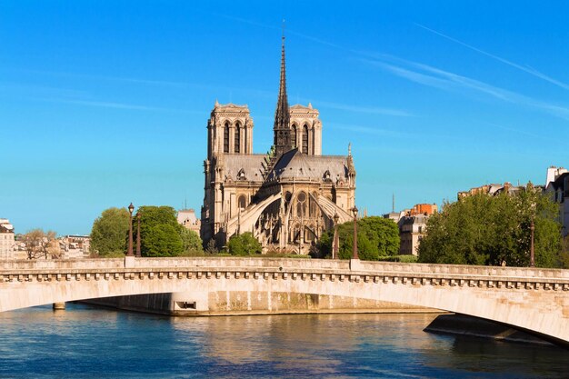 Cathédrale NotreDame à la journée ensoleillée Paris France