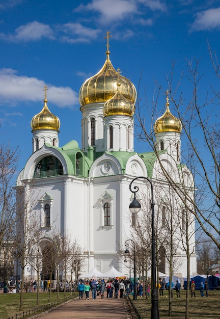 Cathédrale orthodoxe Catherine dans la ville de Pouchkine (Tsarskoïe Selo)