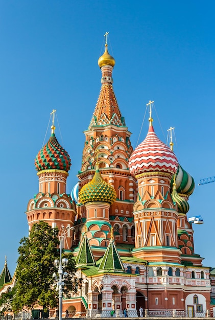 Photo la cathédrale saint-basil sur la place rouge de moscou fédération de russie