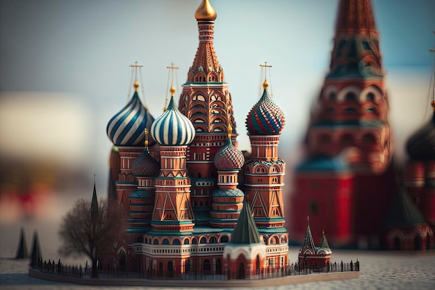 La cathédrale Saint-Basile miniature à Moscou Russie