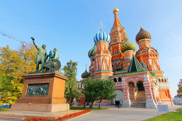 Photo cathédrale saint-basile, moscou, russie