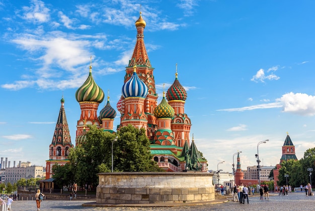 Cathédrale Saint Basile sur la Place Rouge à Moscou Russie