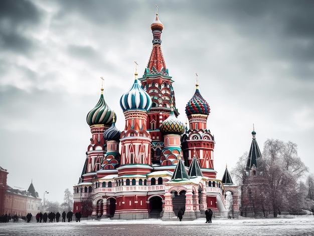 Cathédrale Saint-Basile sur la Place Rouge à Moscou