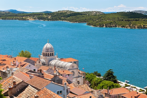 Cathédrale de Saint-Jacques à Sibenik, Croatie. Patrimoine mondial de l'UNESCO