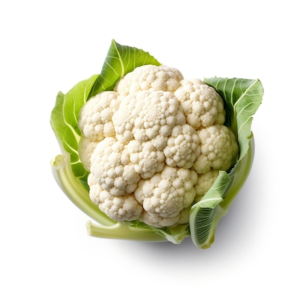 Cauliflower isolé sur fond blanc AI